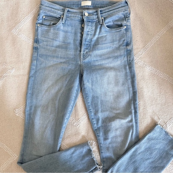 Mother The Stunner Ankle Fray Crafty Side Denim Blue Jeans Women’s 27 - Picture 1 of 10